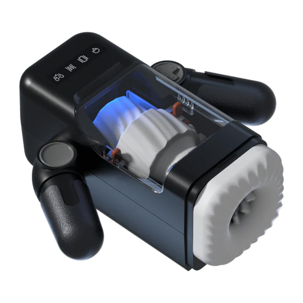 Amovibe Automatic Thrusting Vibrating Warming Game Cup Masturbator - Realistic Male Sex Toy for Solo Play & Couples Fun
