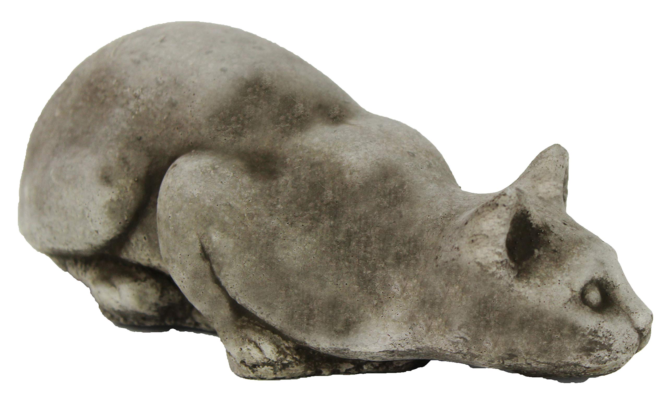 Crouching Cat Garden Statues - Handcrafted Concrete Outdoor Decor for Patio, Lawn & Garden - Perfect for Home Landscaping & Backyard Décor