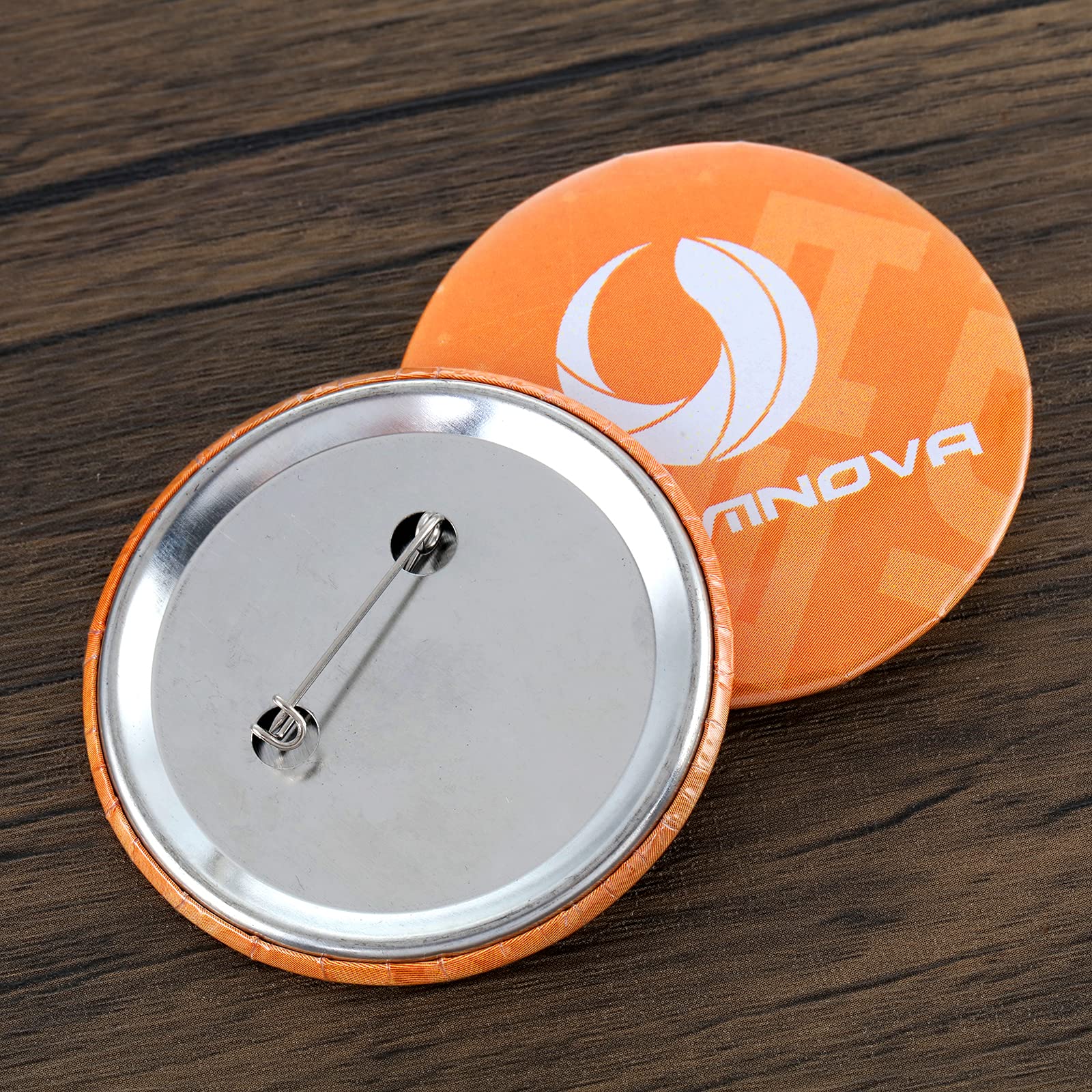 BEAMNOVA 100 Sets of 58mm (2.28 Inch) Metal Button Supplies for Button Maker Machine - Blank DIY Pin Badge Making Parts with Slick Metallic Back - Perfect for Crafting, DIY Projects, School Events & Promotional Merchandise