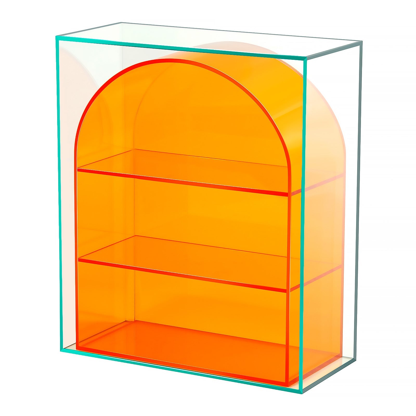 Ventray Acrylic Arched Multi-Layer Storage Shelf for Home Organization - Orange | Perfect for Bathroom, Kitchen, and Office Storage Solutions