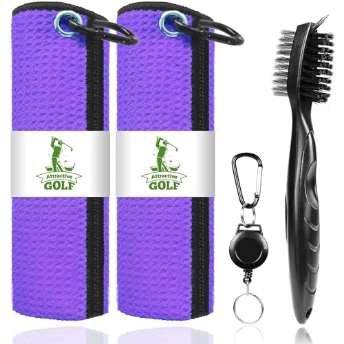 2 Purple Towel+black Brush