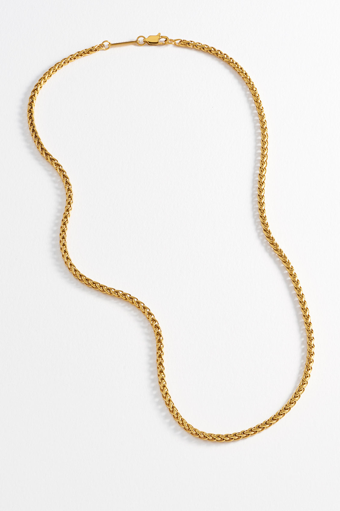 Men's Spiga Chain Necklace - Stainless Steel Italian Rope Necklace for Men - Perfect for Casual Wear, Date Night & Gifts