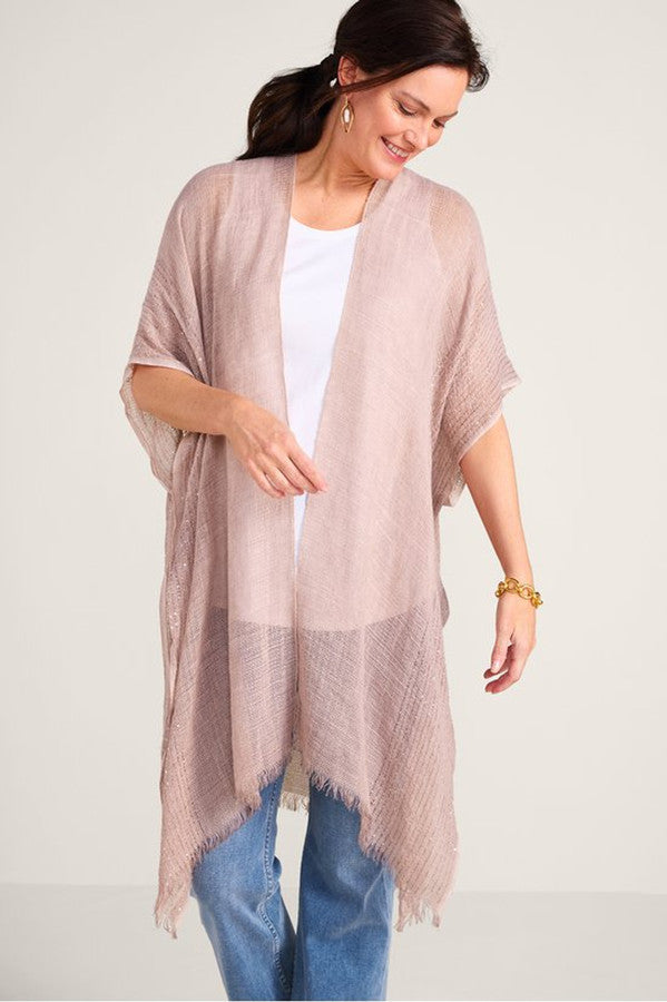 Elegant Astra Sequined Ruana Shawl - Women's Glamorous Evening Wrap for Parties, Weddings & Special Occasions