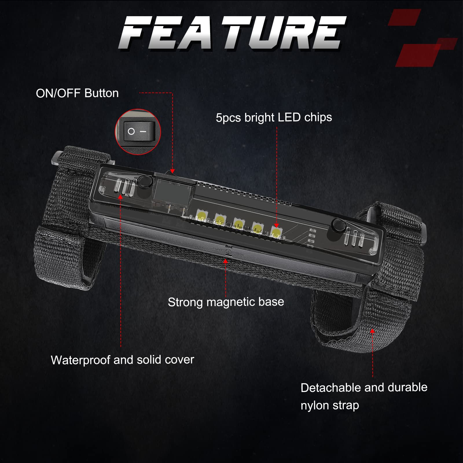 Universal UTV LED Dome Light with Roll Bar Mount - Overhead Interior Light for Polaris RZR, Can-Am, ATV, Truck & Car - Perfect for Off-Roading, Camping & Night Driving