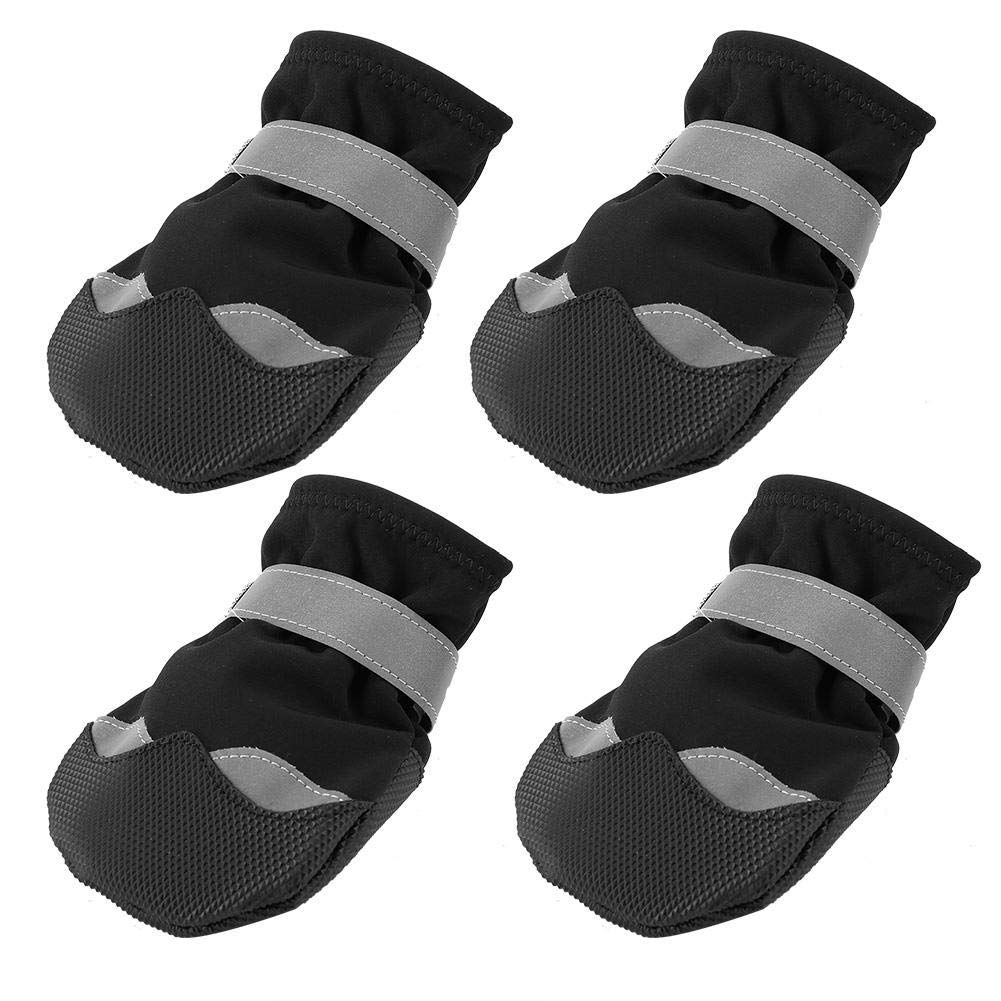 GLOGLOW Dog Boots 4Pcs - Waterproof Anti-Slip Dog Shoes for Small Medium Large Dogs, Paw Protector Pet Booties (Size 5) - Perfect for Winter Snow, Hot Pavement & Outdoor Adventures