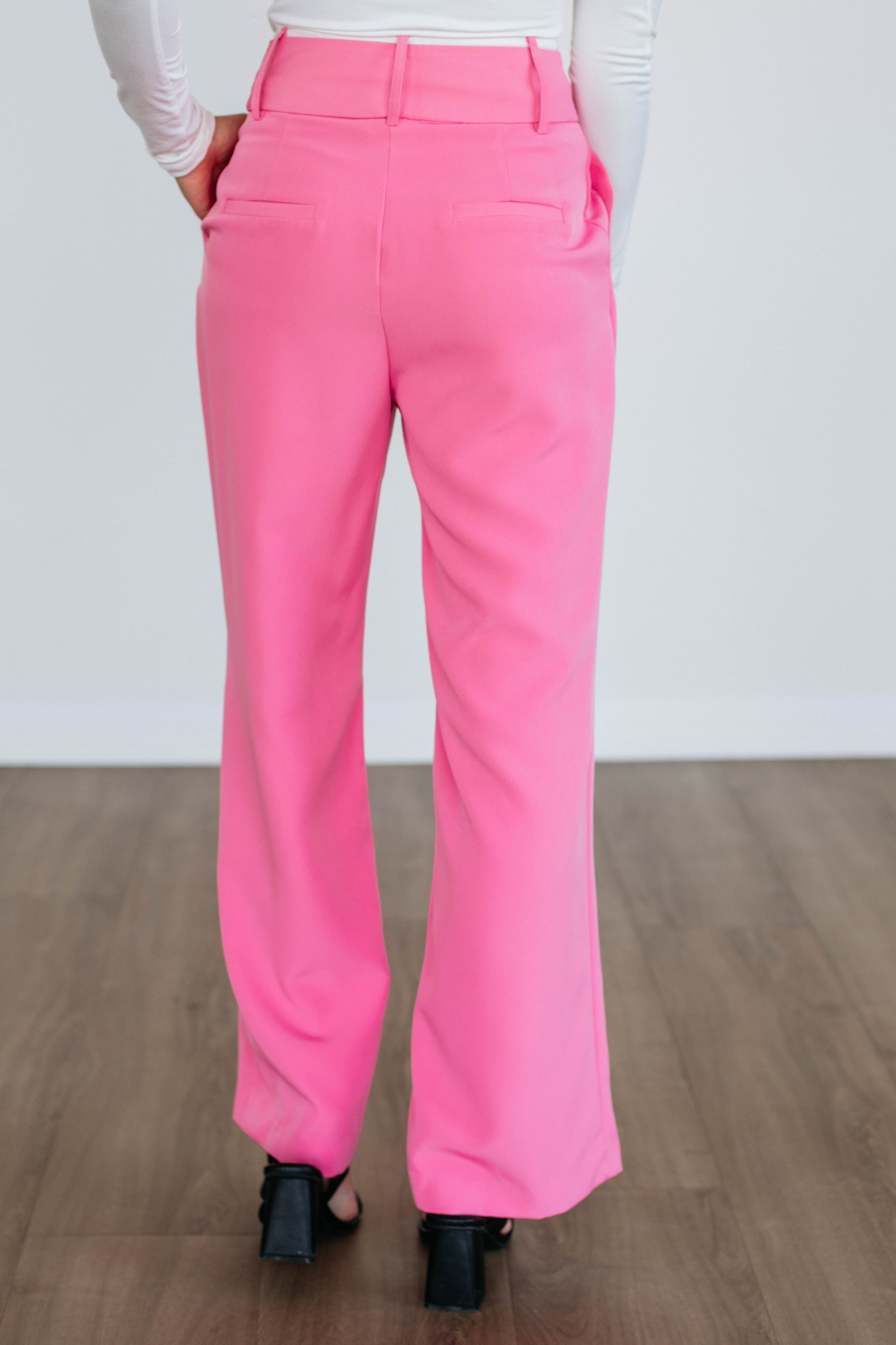 Claudette Women's High-Waisted Trousers - Comfortable Stretch Dress Pants for Office, Business & Casual Wear