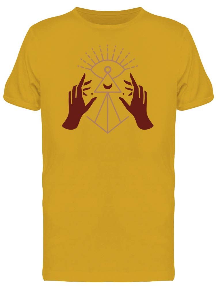 Men's Stylish Hand Triangle With Eye Tee - Trendy Graphic T-Shirt for Casual Wear, Street Fashion & Everyday Outfits