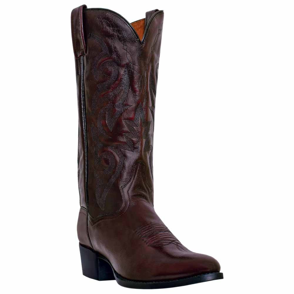 Dan Post Men's Milwaukee Embroidered Round Toe Casual Boots - Mid Calf Western Boots for Men, Black Leather Cowboy Boots for Everyday Wear & Country Style Outfits
