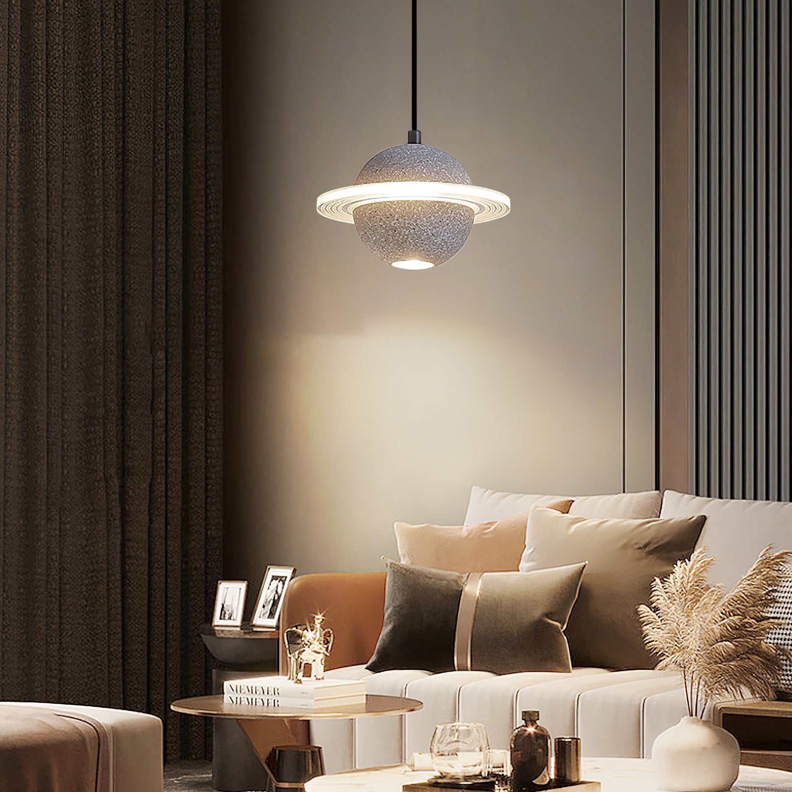 Artsy Planet Pendant Light - Modern Celestial Ceiling Fixture for Bedroom, Living Room & Nursery Decor | Solar System Inspired Lighting for Home & Office