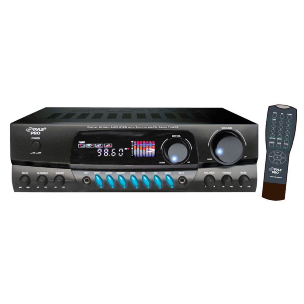 Pyle PT260A 200W Home Stereo Receiver with Digital AM/FM Tuner - Hi-Fi Audio System for Home Theater, Music Streaming & Entertainment - Perfect for Living Room, Office & Gaming Setup