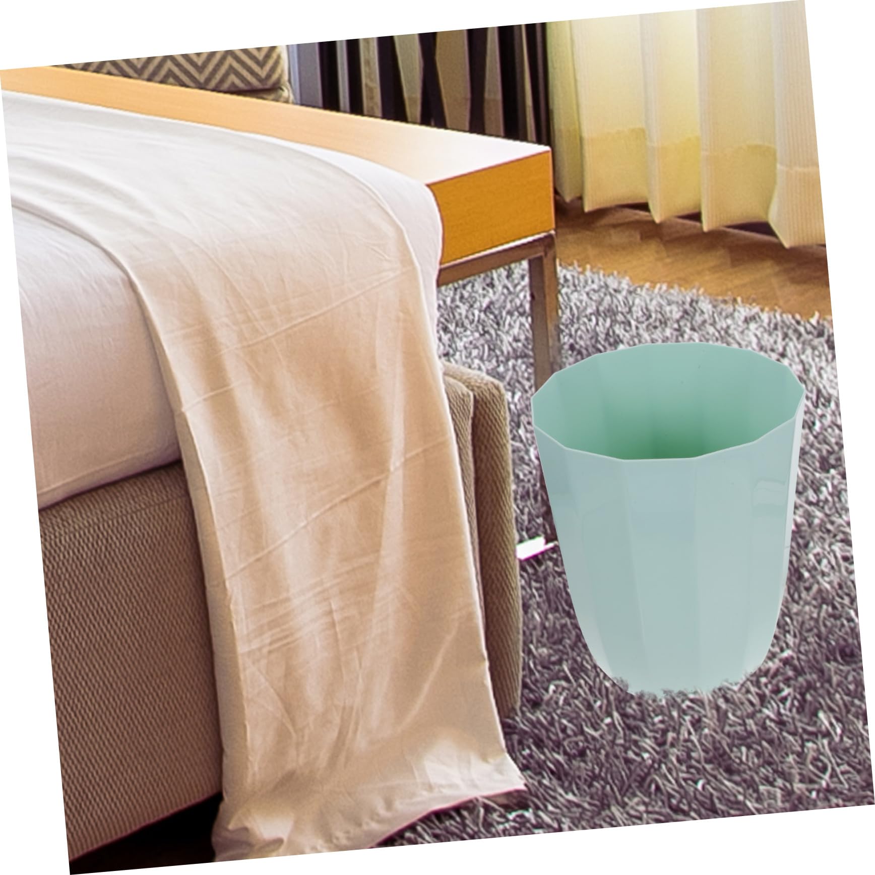 Open Top Plastic Trash Can - Small Waste Basket for Bathroom, Bedroom, Kitchen, Office, Dorm | Indoor/Outdoor Use | Perfect for Home, College & Household Organization