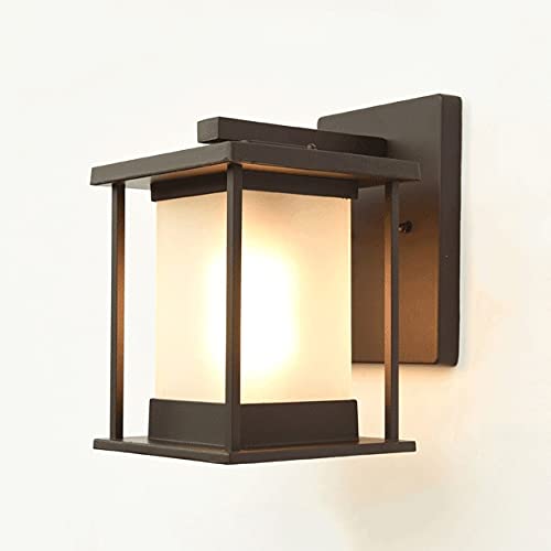 HSPHFX LED Wall Sconce Light - White/Warm Light, Outdoor Square Die-Cast Aluminum Spotlight for House, Terrace, Courtyard, Park - Energy Efficient Contemporary Exterior Lighting for Pathways, Gardens & Architectural Accents