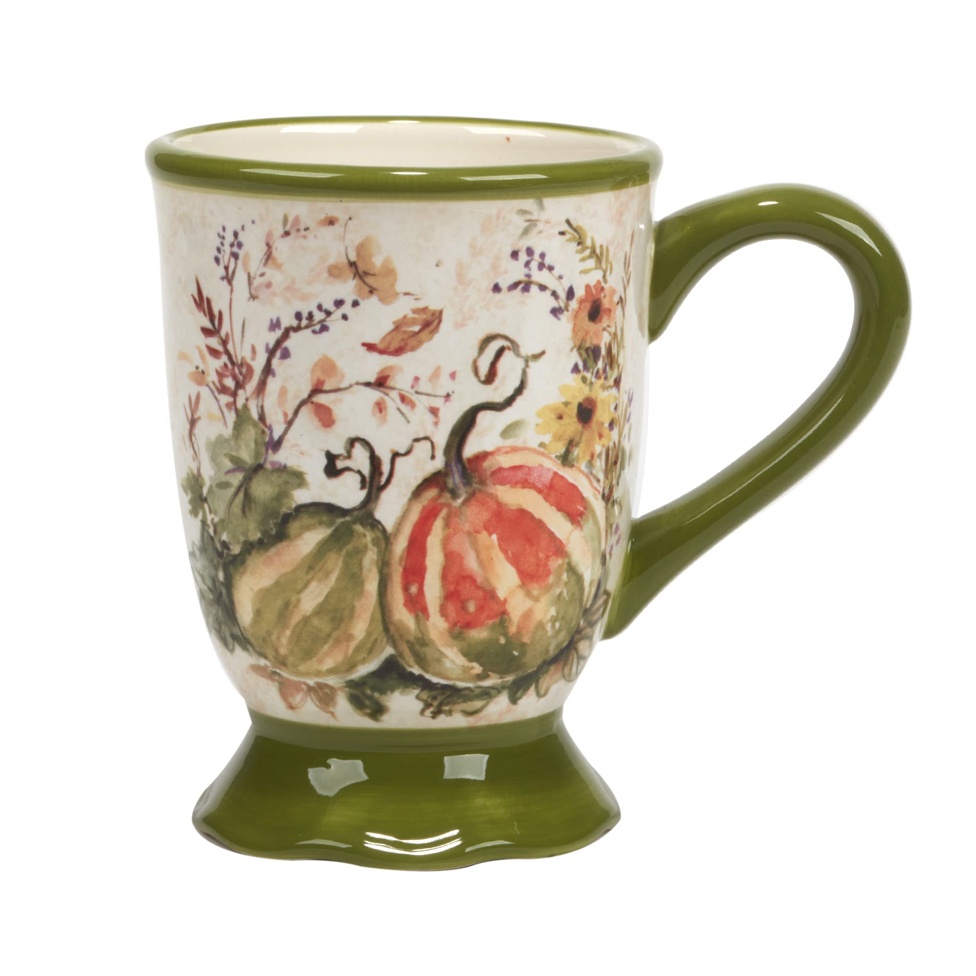 Certified International Harvest Morning 16 oz. Coffee Mugs, Set of 4 - Perfect for Breakfast, Tea, or Hot Cocoa at Home or Office
