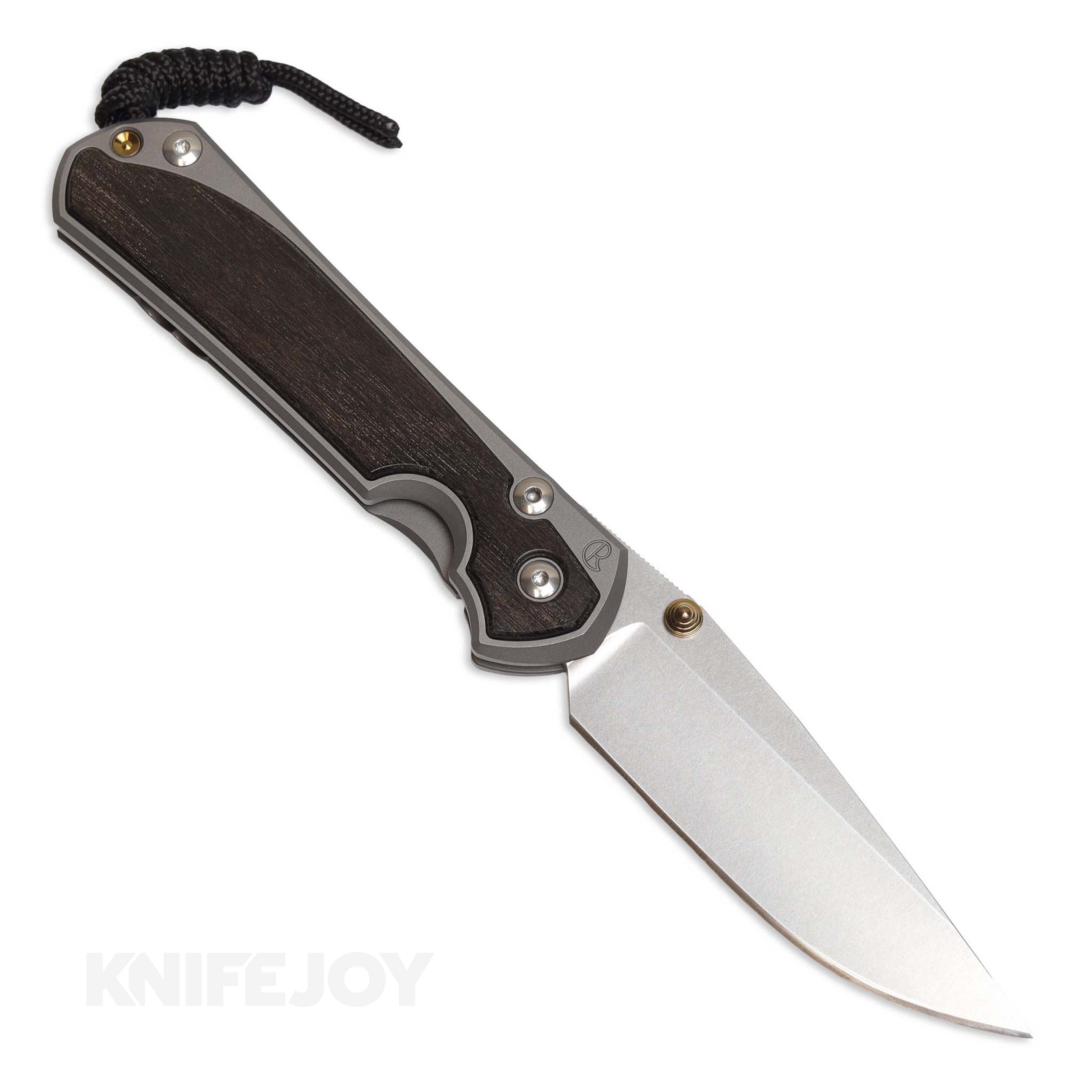 Chris Reeve Knives Large Sebenza 31 LH Drop Point Folding Knife - Bog Oak Inlay Matte Handles, EDC Pocket Knife for Outdoor Camping, Hunting & Everyday Carry