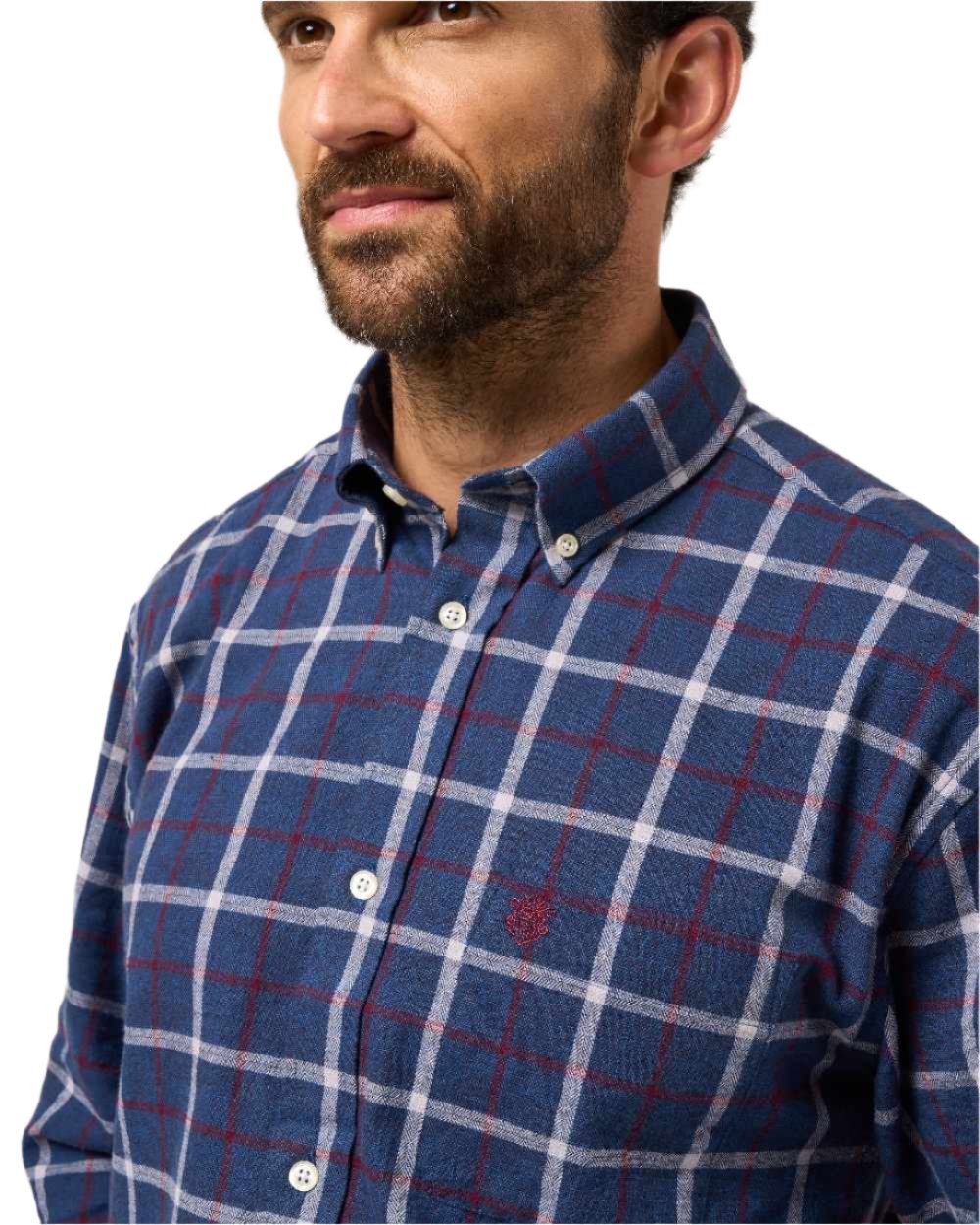 Alan Paine Ilkley Men's Flannel Button-Down Shirt - Soft Plaid Long Sleeve Casual Shirt for Fall & Winter - Perfect for Outdoor Adventures, Camping, and Cozy Layering