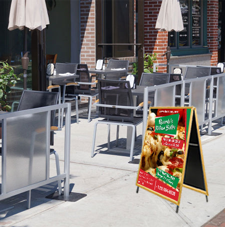 16x16 Wooden A-Frame Sign Holder with 1 1/4