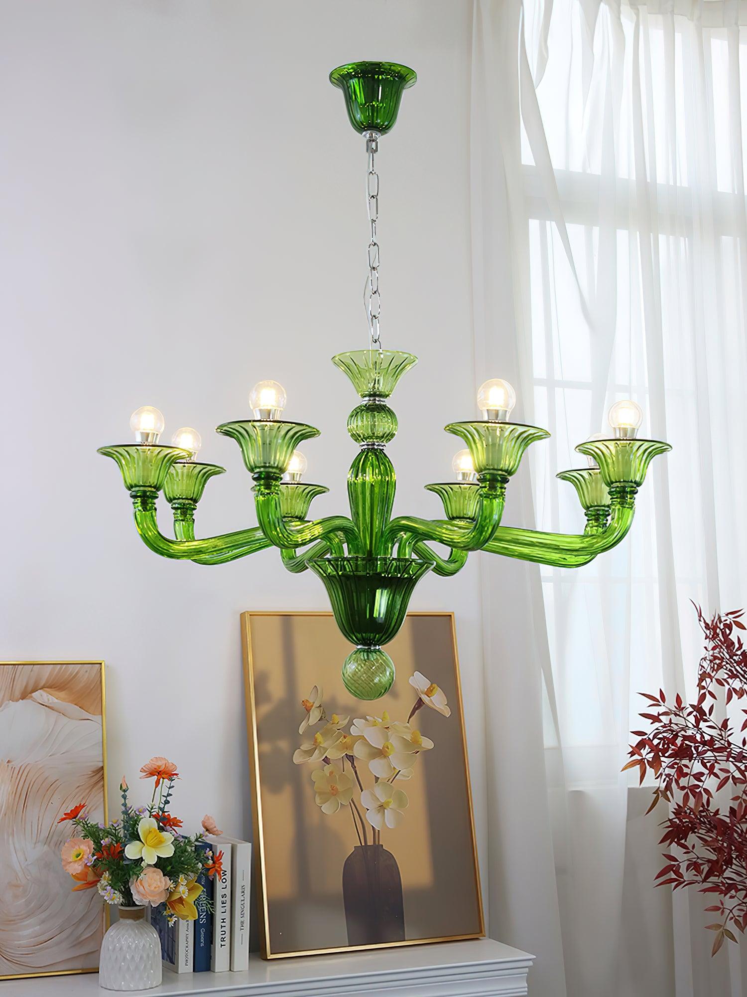 Elegant Calle Rafina Chandelier - Modern Crystal Ceiling Light Fixture for Dining Room, Living Room & Bedroom Decor