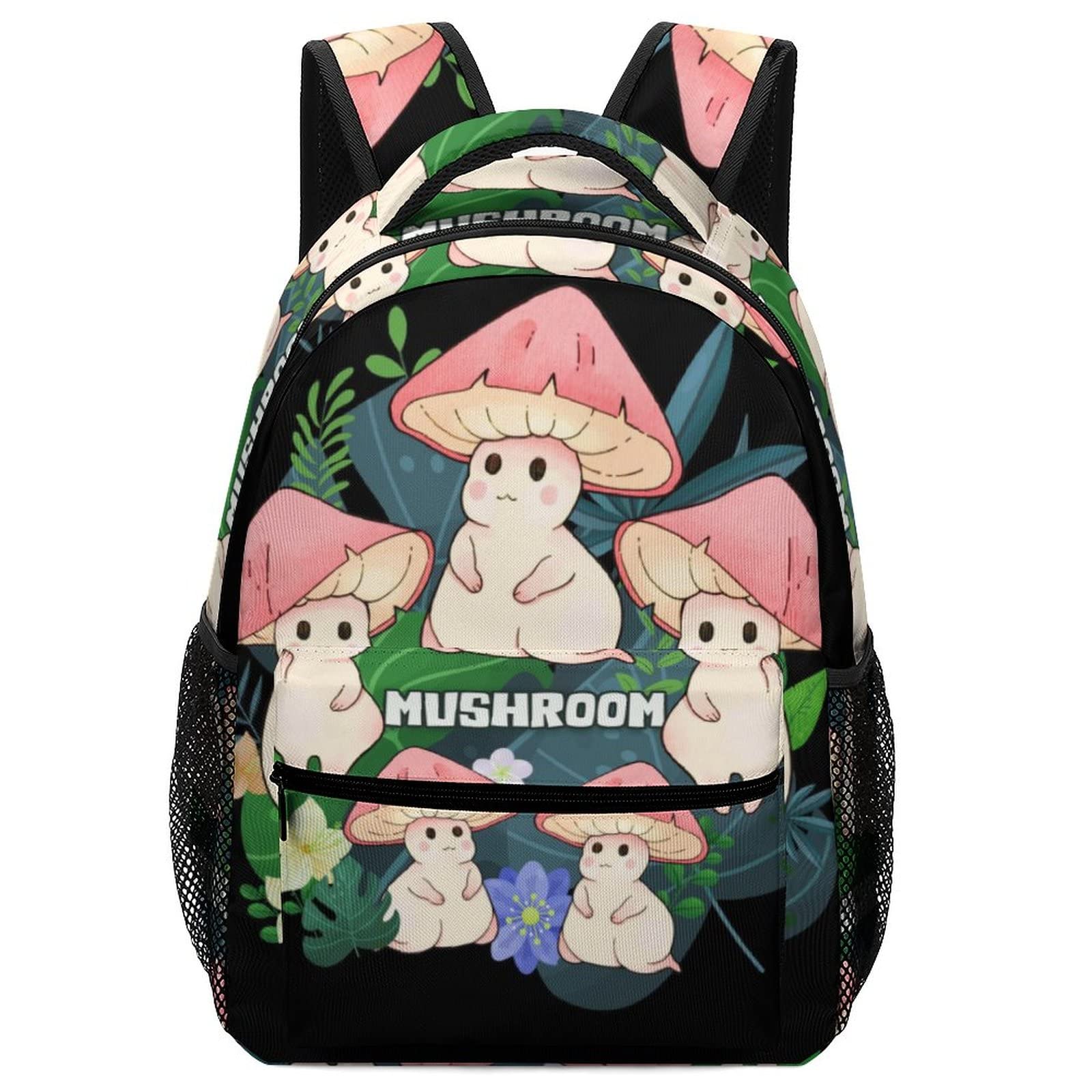 Aparajita Plants Mushroom Print School Backpack - Stylish Laptop Backpack for Men, Women & Teens - Durable Travel Backpack for Students, Work & Daily Use