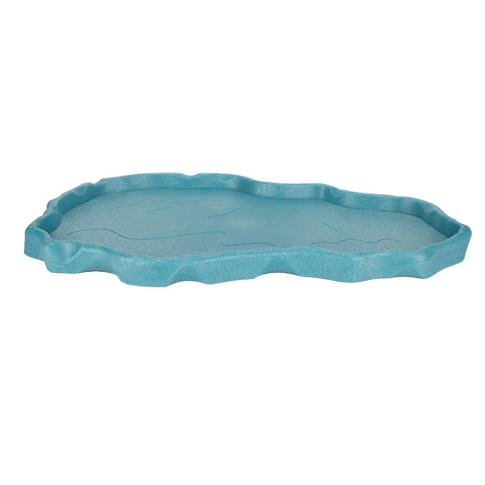 Premium Reptile Feeding Bowl - Durable Plastic Terrarium Dish for Tortoise, Lizard, Iguana, Snake & Frogs - Lake Blue Food & Water Basin - Ideal for Reptile Habitat Decor & Easy Feeding