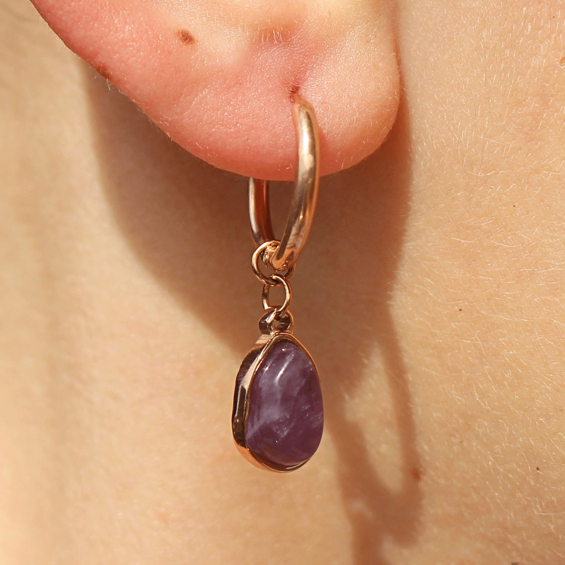 Natural Amethyst Drop Earrings for Women - Elegant Purple Gemstone Dangle Earrings for Party, Wedding & Everyday Wear