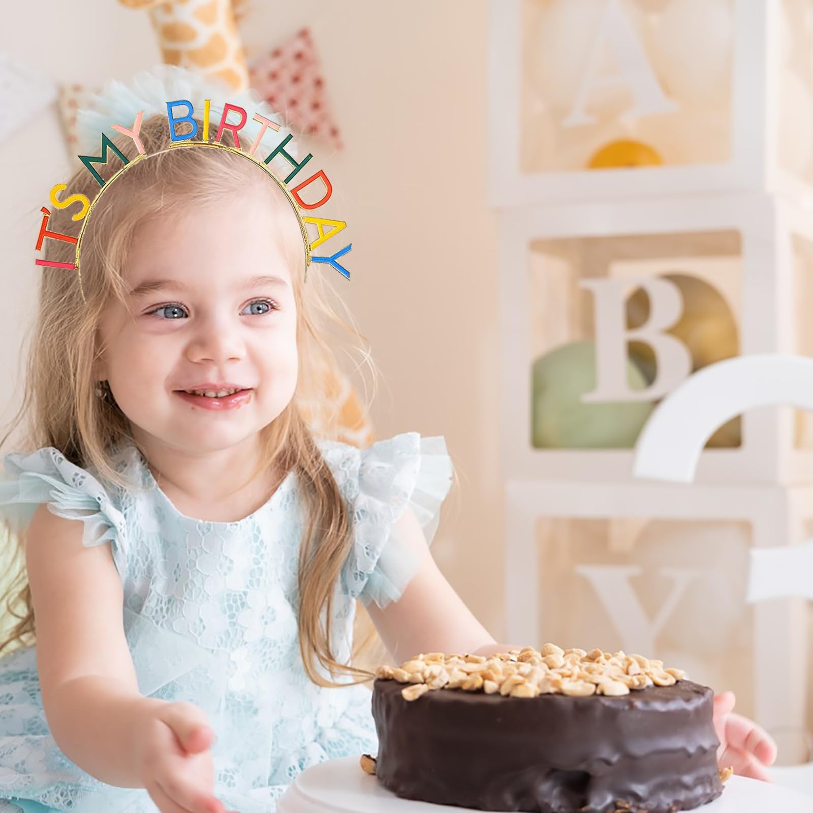 Birthday Crown Headband for Women & Girls - Sparkly Happy Birthday Party Accessory - Perfect for Birthday Celebrations, Photo Booths & Special Occasions