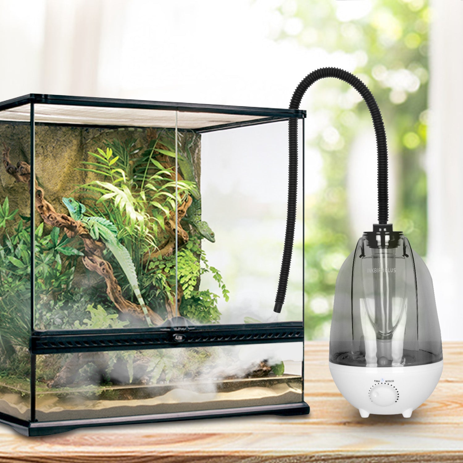 4 Liter Reptile Humidifier for Terrariums - Automatic Misting System for Lizards, Snakes & Amphibians - Ideal for Tropical Habitat & Pet Enclosure Humidity Control