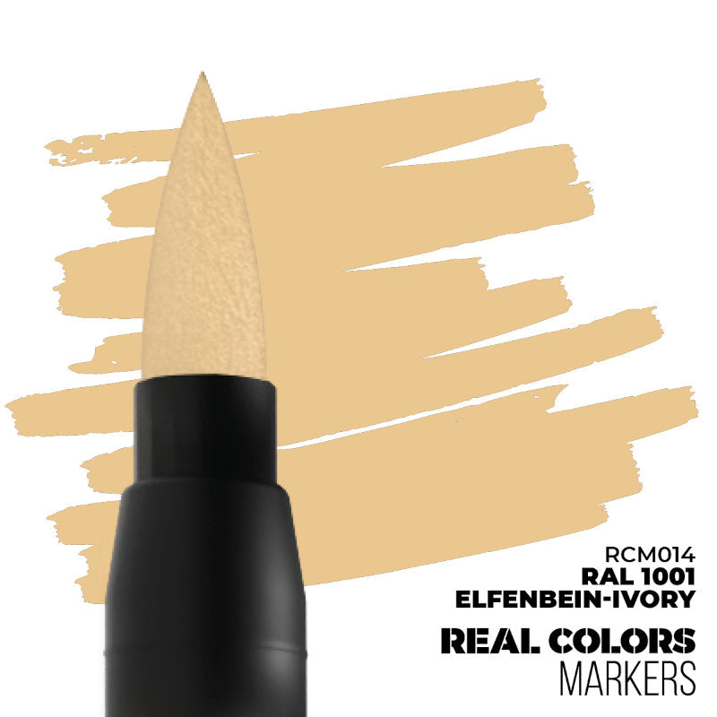 AK Interactive Paint Pens RAL 1001 Elfenbein Ivory - Premium Model Paint Markers for Miniatures, Warhammer & Scale Models - Perfect for Hobbyists, DIY Crafts & Tabletop Gaming