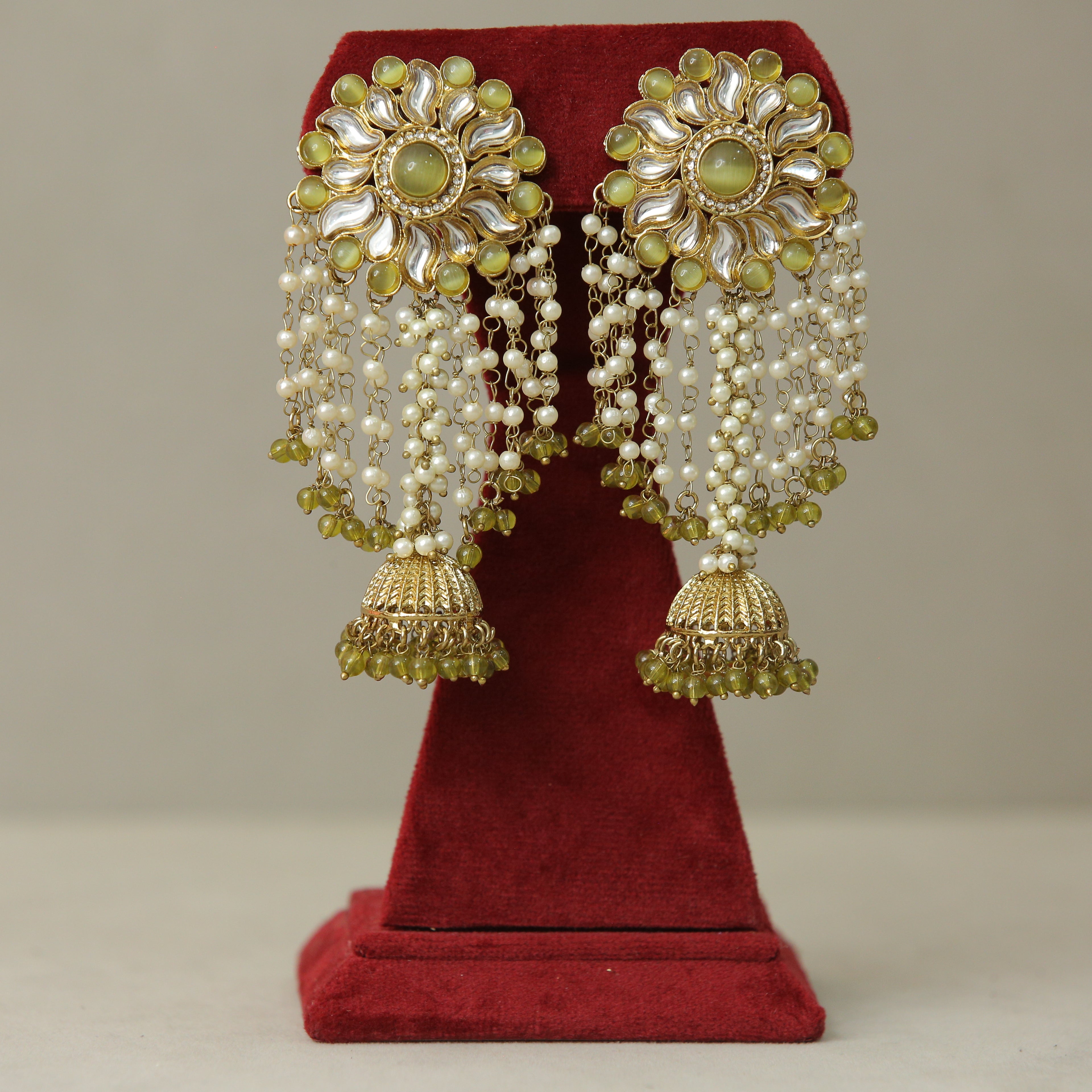 Exquisite Aria Kundan Earrings for Women – Handmade Indian Jewelry for Weddings, Parties & Special Occasions