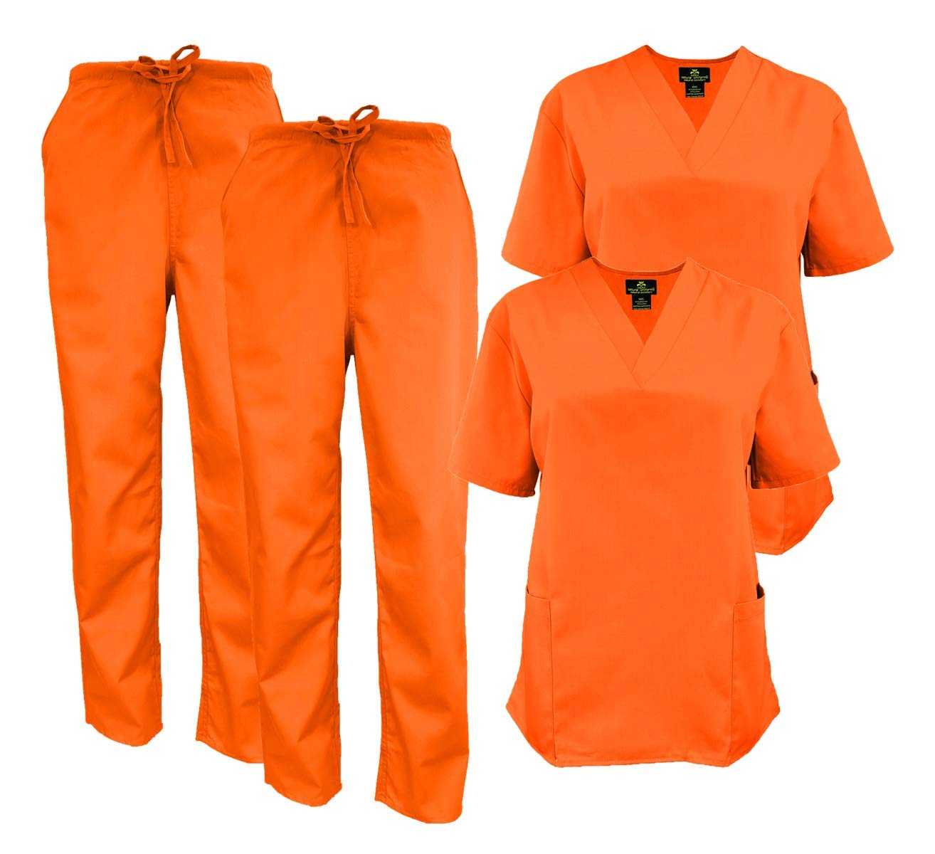Premium Women's Medical Scrub Set - 2-Pack Comfortable Uniform Tops & Pants for Nurses, Doctors & Healthcare Professionals | Soft Breathable Fabric for Hospital Shifts & Clinical Work