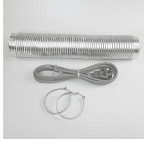 Amana W10182829RB Electric Dryer Hook Up Kit with Venting - 4-Piece Installation Kit for Dryer Venting & Exhaust - Perfect for Home Laundry Room Setup