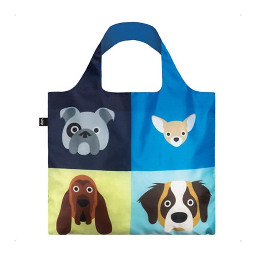 LOQI Foldable Reusable Shopping Bag for Dogs - Lightweight, Waterproof & Eco-Friendly Pet Carrier for Travel, Walks & Outdoor Adventures
