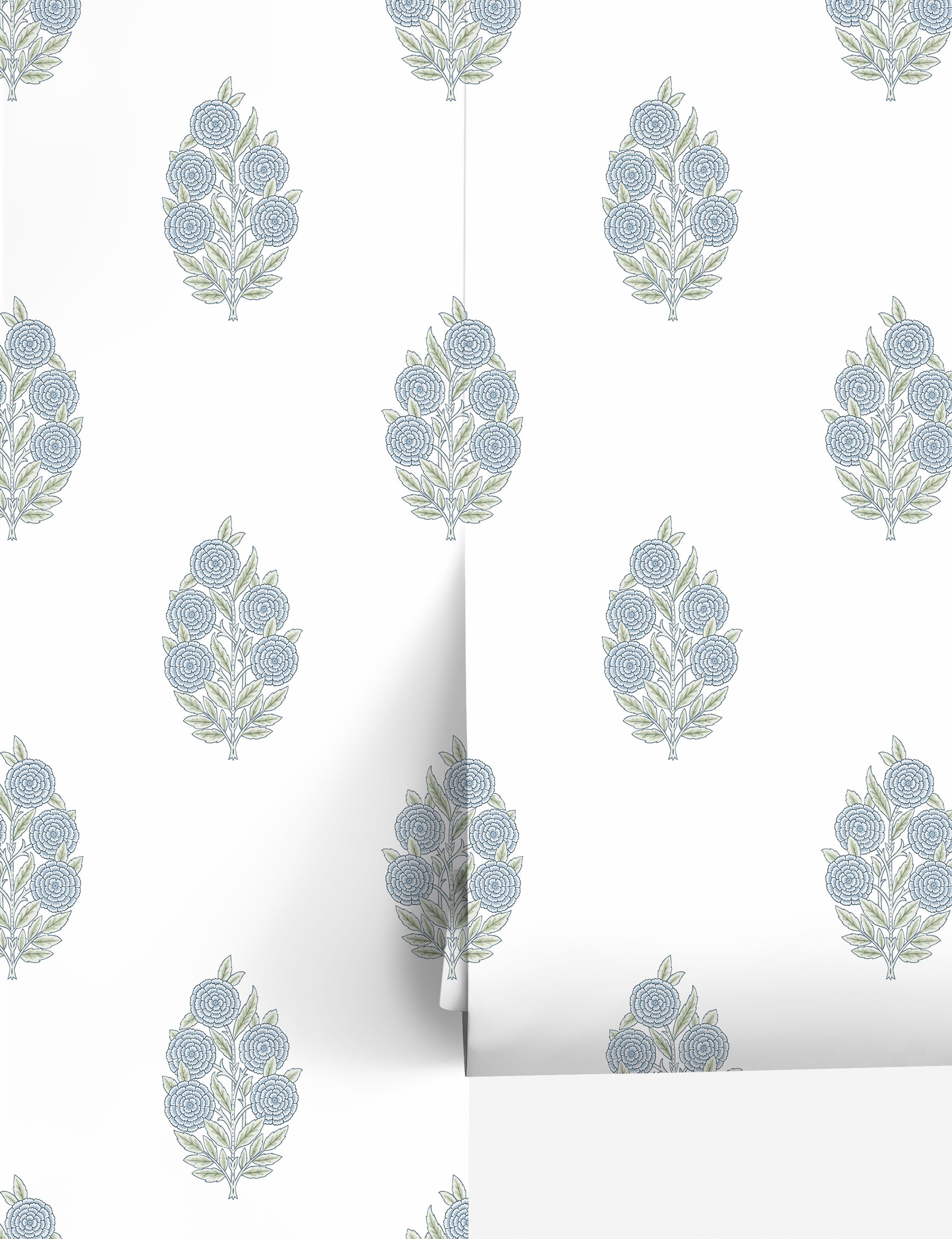 Tamara Day Dutch Floral Peel & Stick Wallpaper - Self-Adhesive Removable Wall Mural for Bedroom, Living Room & Home Decor