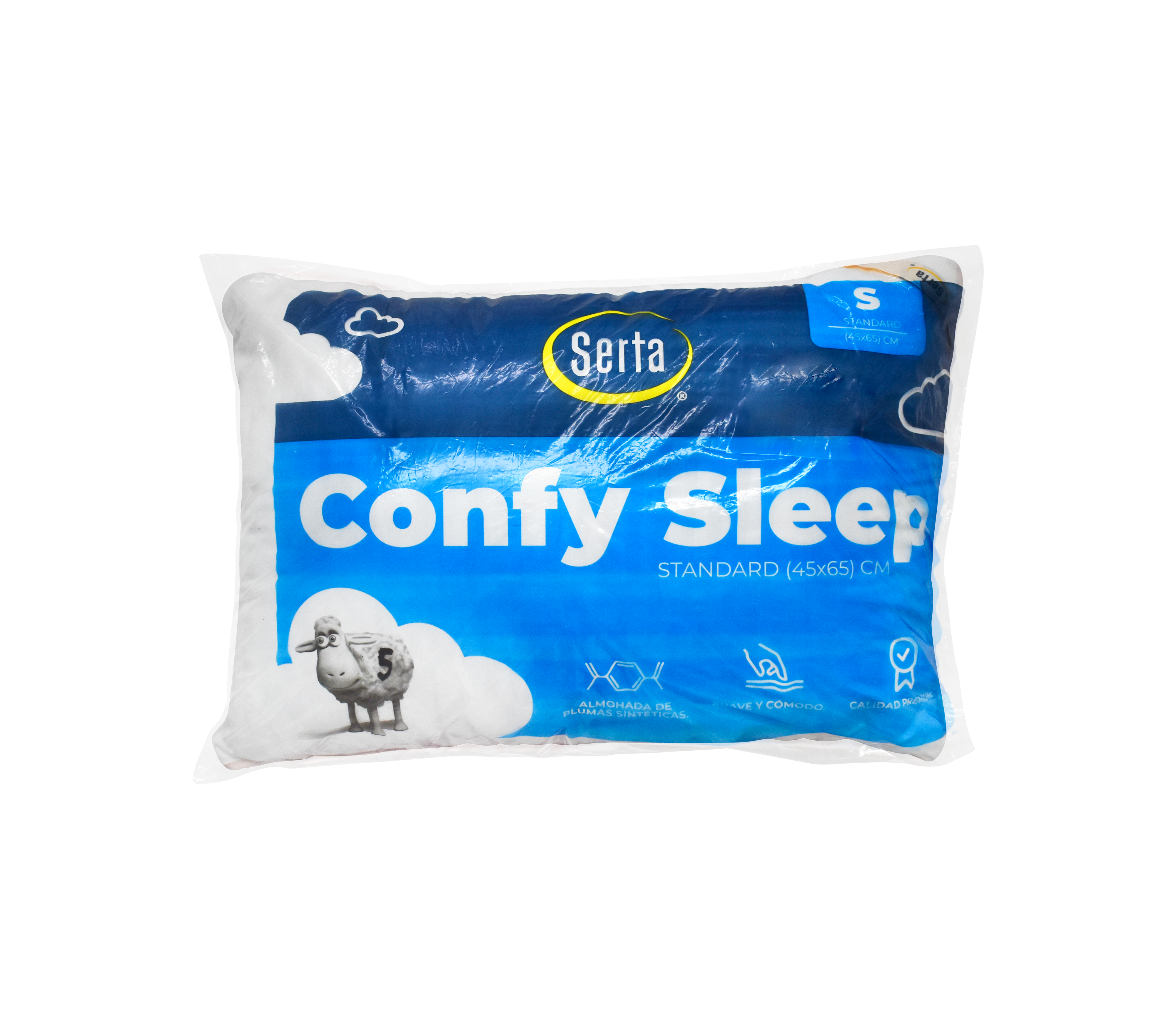 Serta Comfort Sleep Pillow - Memory Foam Bed Pillow for Side, Back & Stomach Sleepers - Perfect for Home, Travel & Office Use