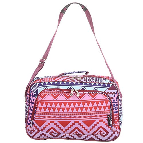 16 Inch Carry On Duffle Bag for Air Travel - Lightweight 19L Flight Approved Hand Luggage, Multi Aztec Design (Perfect as 2nd Bag or Underseat Personal Item for Weekend Trips & Business Travel)