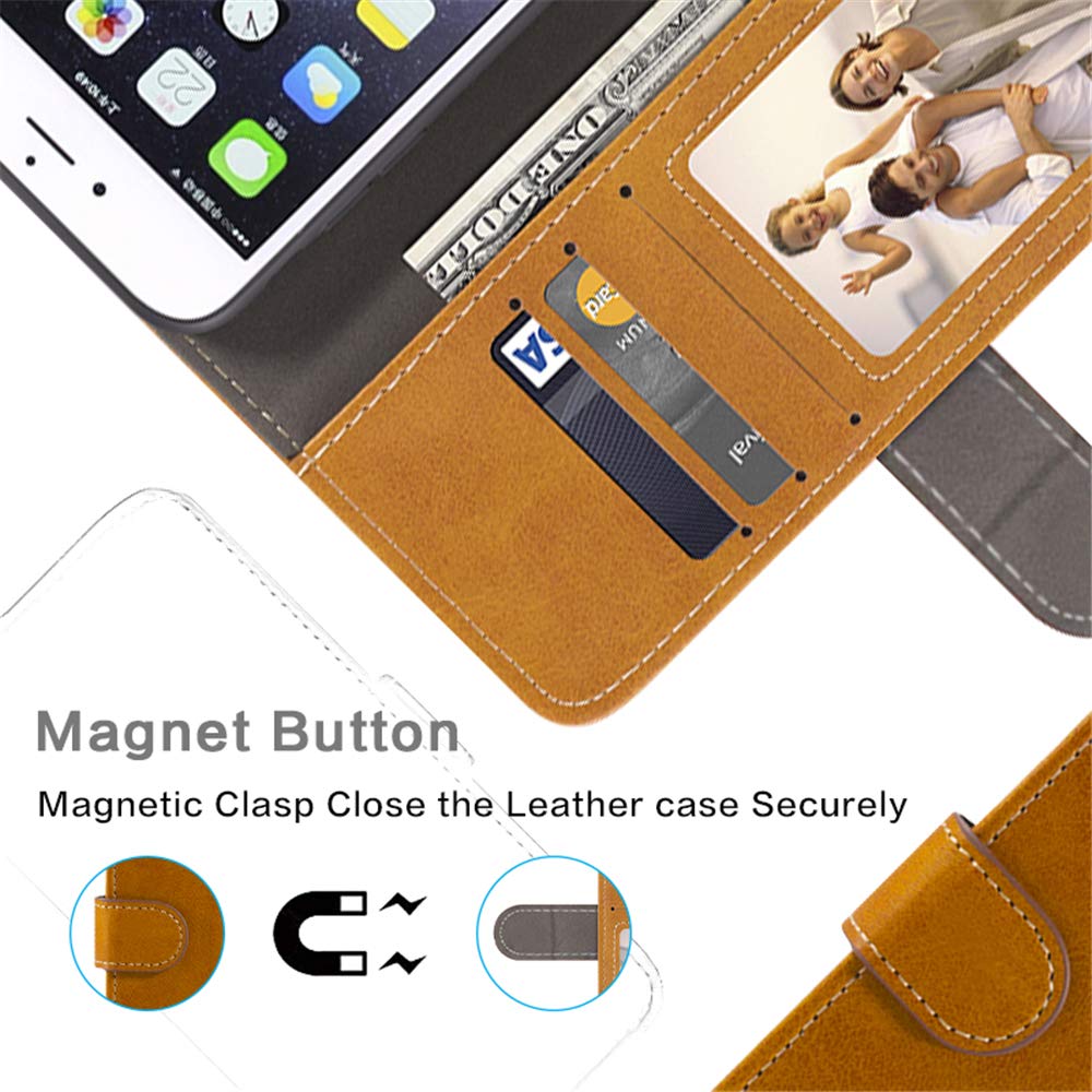 Premium Leather Wallet Case for Tecno Pop 4 LTE (6.52