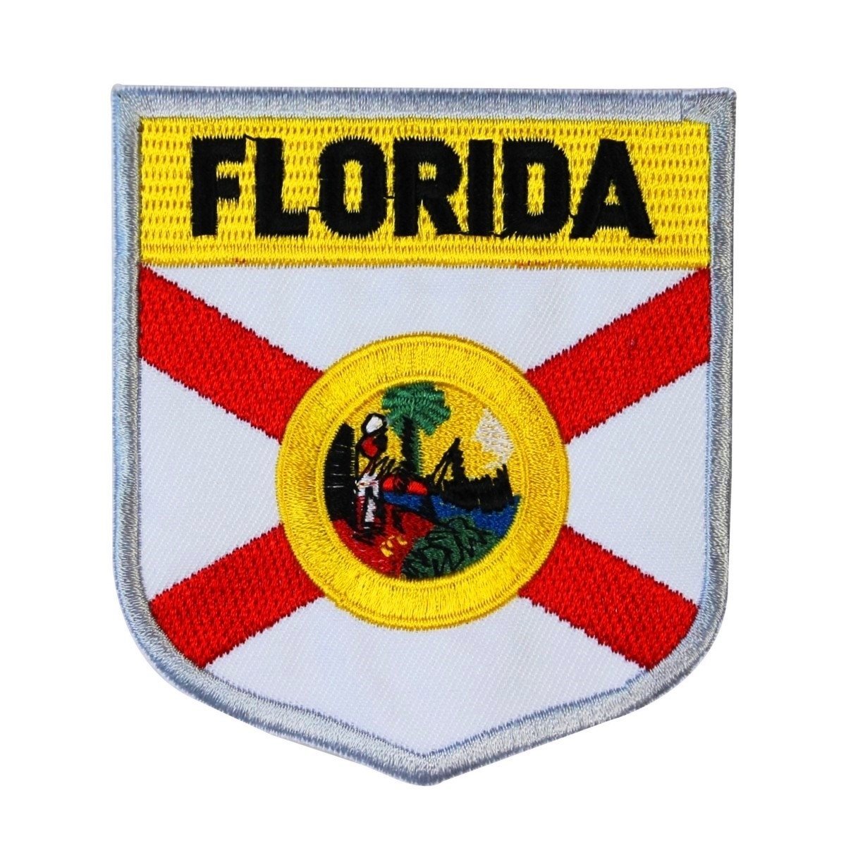 Florida State Flag Patch - Embroidered Iron On for Travel & Hats