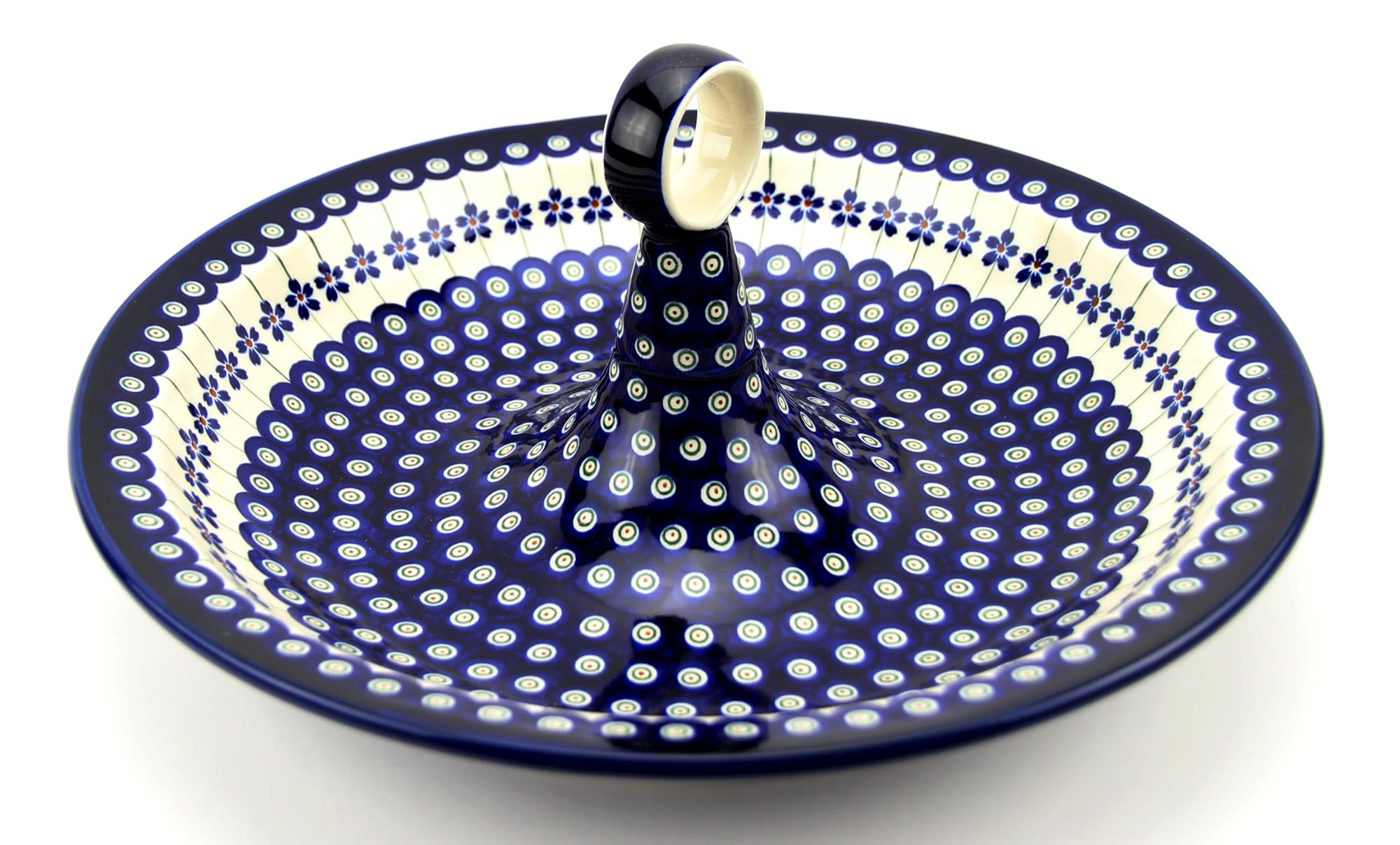 Handmade Polish Pottery Extra Large Fruit Bowl - Ceramic Serving Bowl for Vegetables, Fruits & Party Snacks - Elegant Centerpiece for Dining Table & Entertaining - Perfect Housewarming Gift & Home Decor