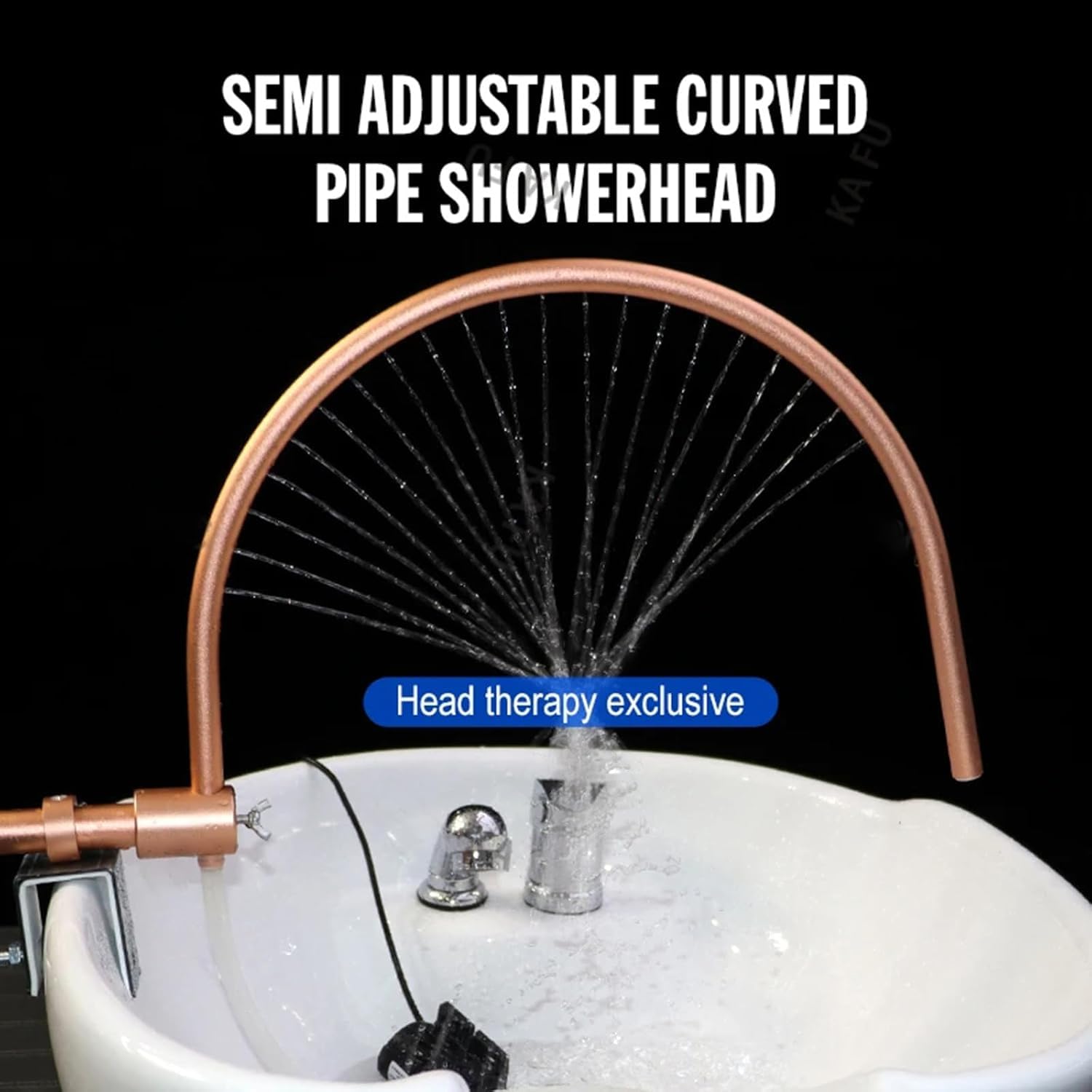 Japanese Head Spa Water Circulation Rack with 21 Water Outlet Holes - Professional Salon Shampoo Bowl Waterfall Equipment for Relaxing Scalp Massage & Hair Care