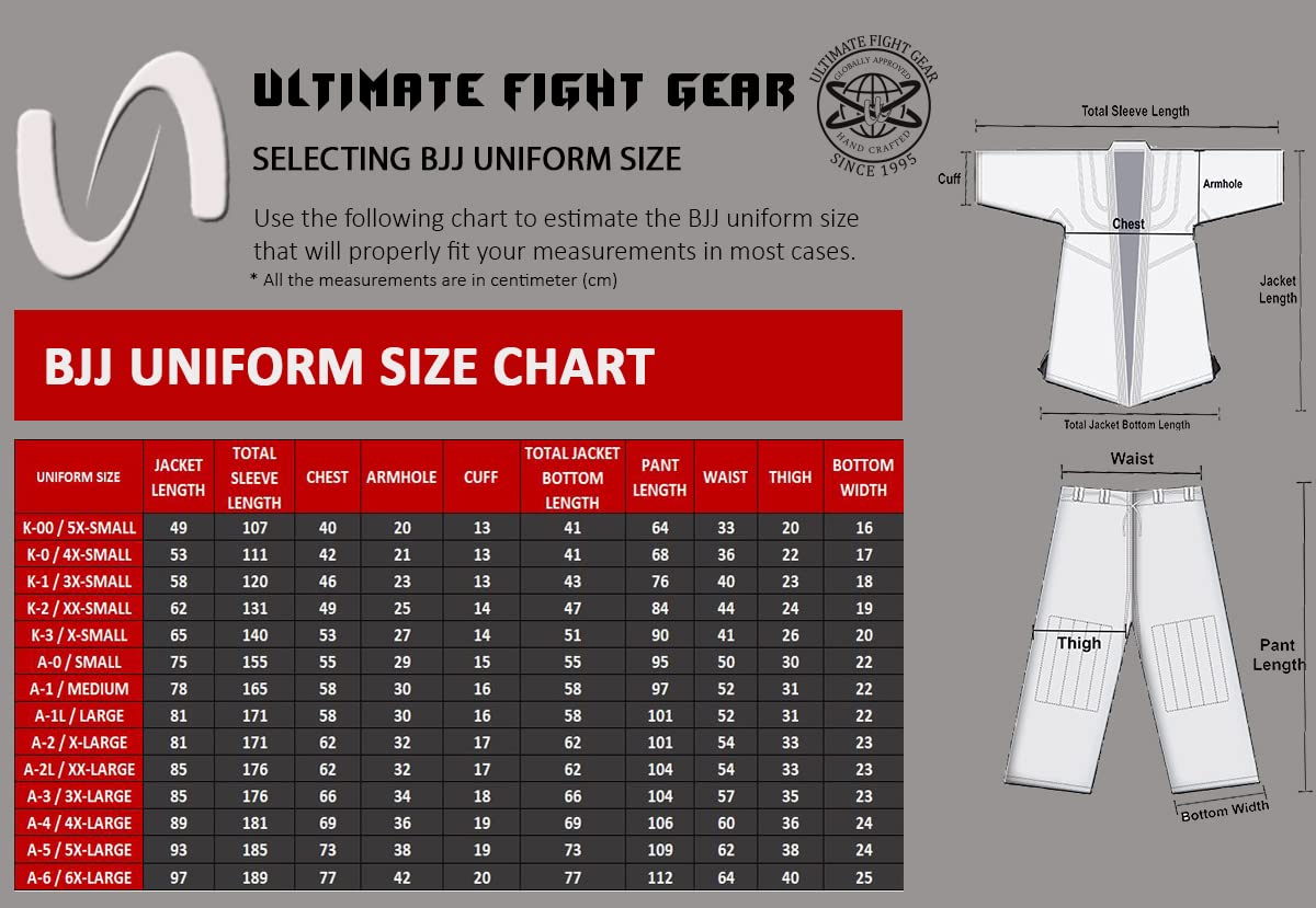 Premium Competition Brazilian Jiu-Jitsu Kimono Gi - Unisex Uniform for Kids & Adults (Black, A-4 Size) - Perfect for BJJ Training, Tournaments and Martial Arts Practice