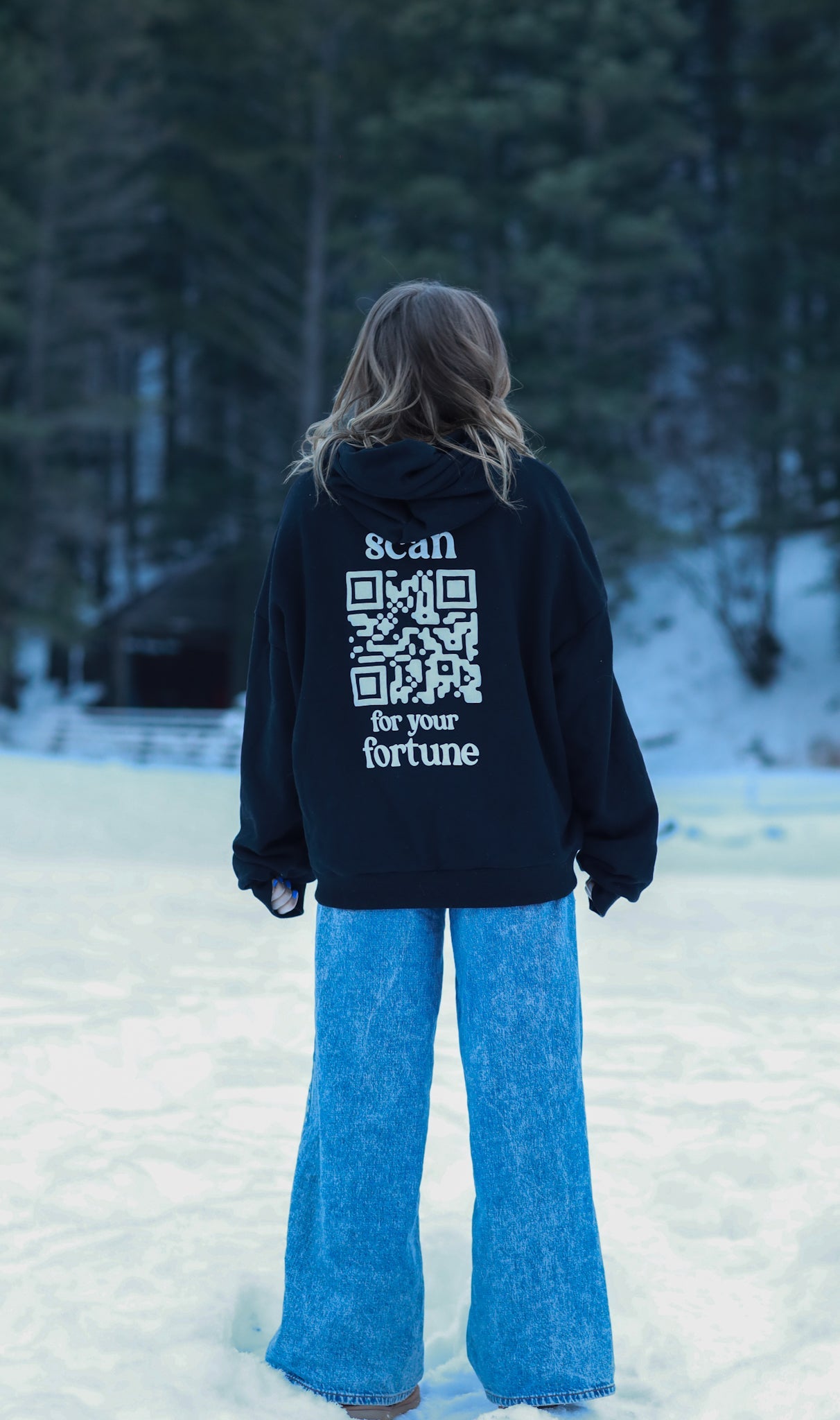 Scan Your Fortune QR Code Sweatshirt - Stylish & Unique Graphic Hoodie for Men & Women - Perfect for Gifts, Parties & Casual Wear