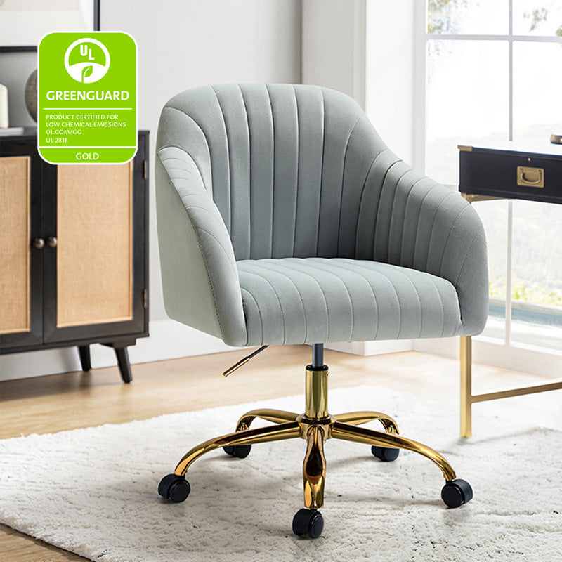 Luxury Velvet Office Chair - Ergonomic Desk Chair with Adjustable Height for Home & Workspace - Perfect for Remote Work, Gaming & Study