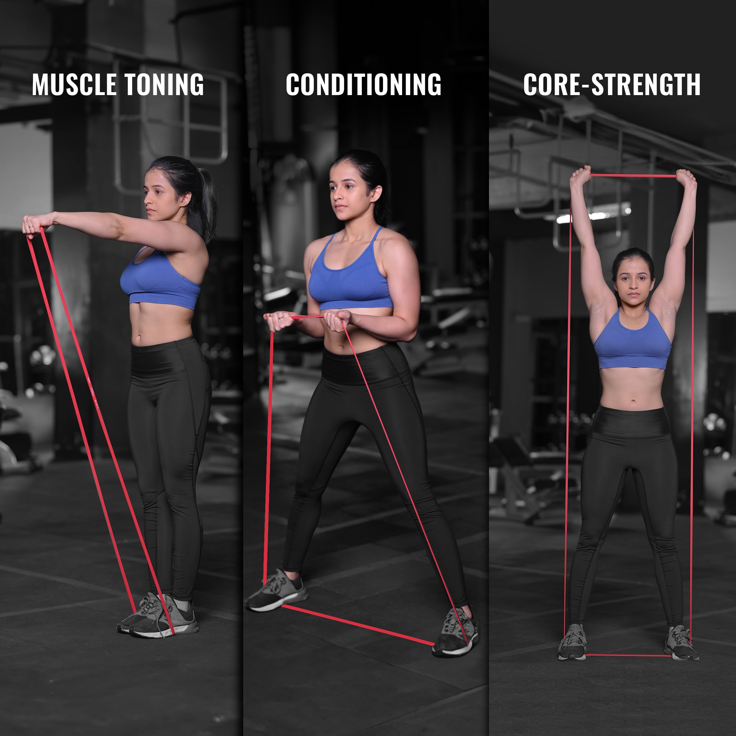 Slovic Resistance Bands Set for Workout - Heavy Duty Exercise Bands for Home Gym, Pull Ups, Stretching & Strength Training | Ideal for Men & Women | Perfect for Yoga, CrossFit & Physical Therapy