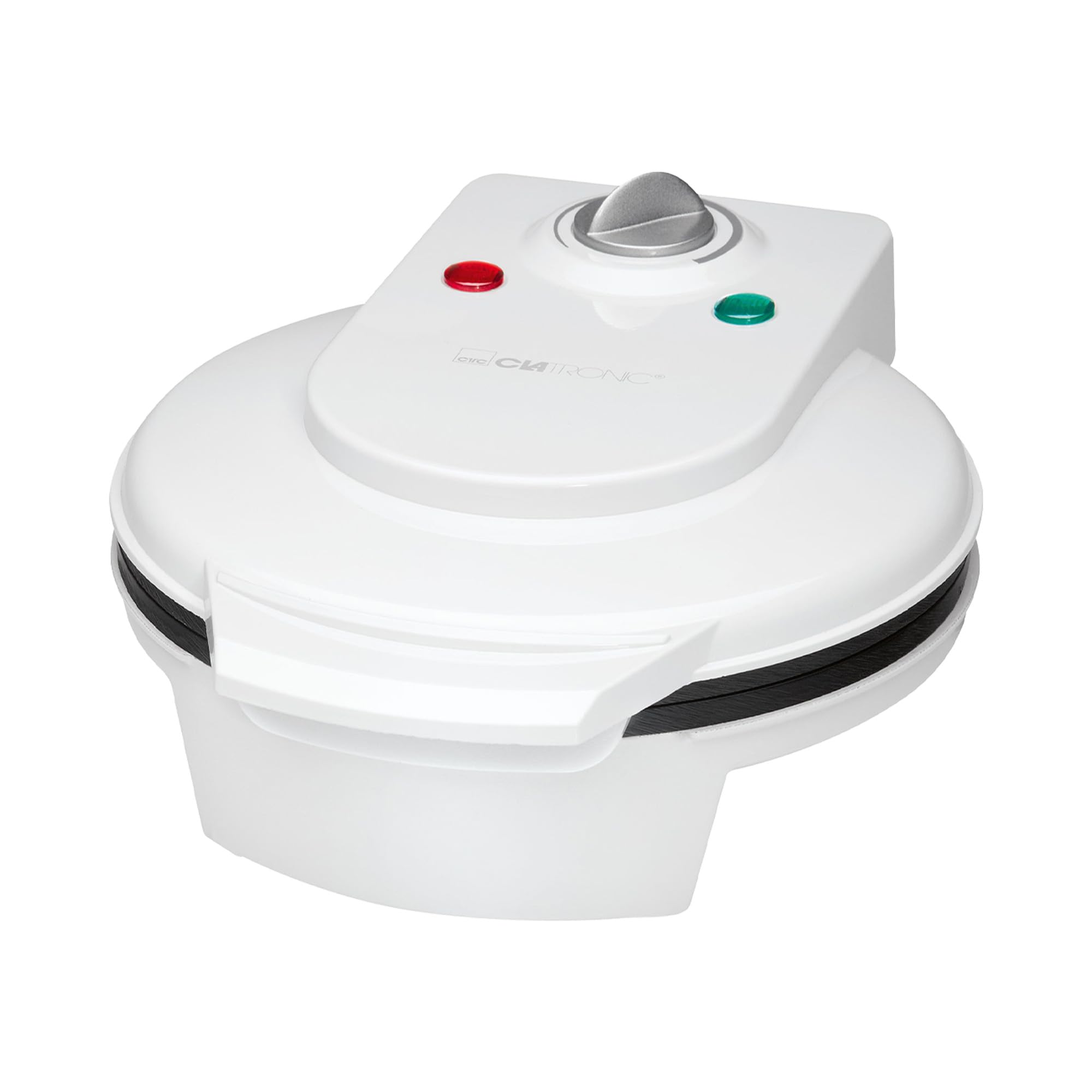 Clatronic WA 3491 Waffle Maker - 4-Slice Belgian Waffle Iron with Adjustable Temperature, Non-Stick Plates & Indicator Light - Perfect for Breakfast, Brunch & Family Gatherings