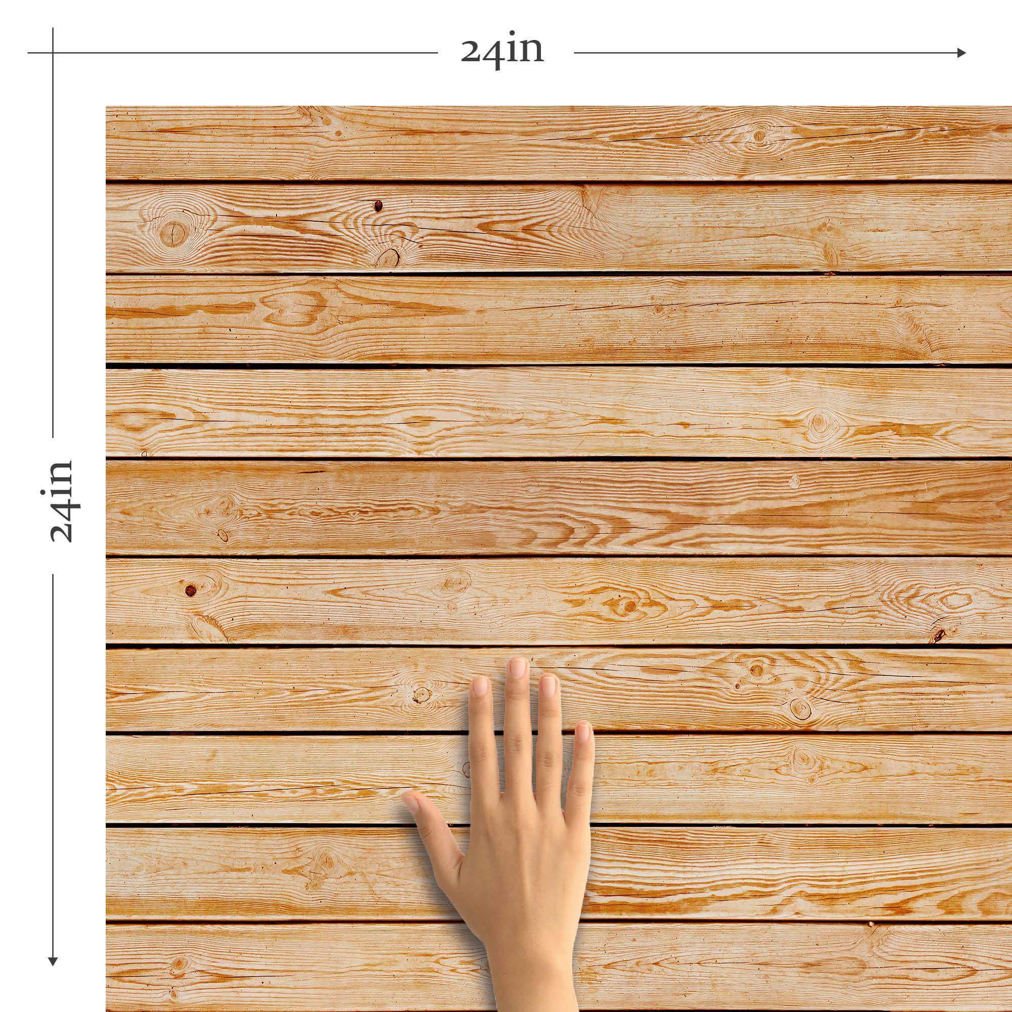 Brown Shiplap Textured Peel and Stick Removable Wallpaper - Self-Adhesive Wall Covering for Home Decor, DIY Projects, Bedroom, Living Room, Kitchen Backsplash, Office & Rental Spaces