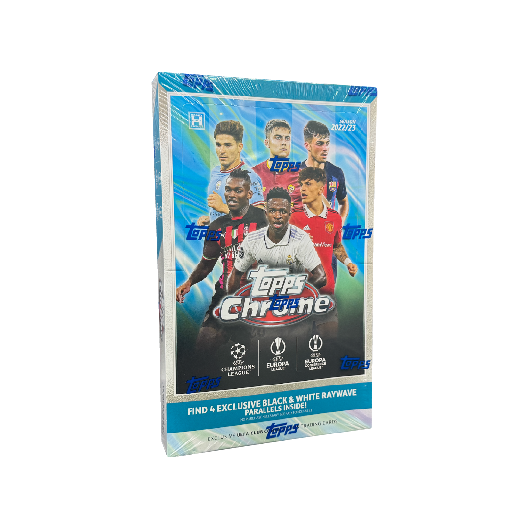 2022/23 Topps Chrome UCC Lite Box - Soccer Trading Cards Collection for Collectors & Fans - Perfect for Gifts, Trading, and Display