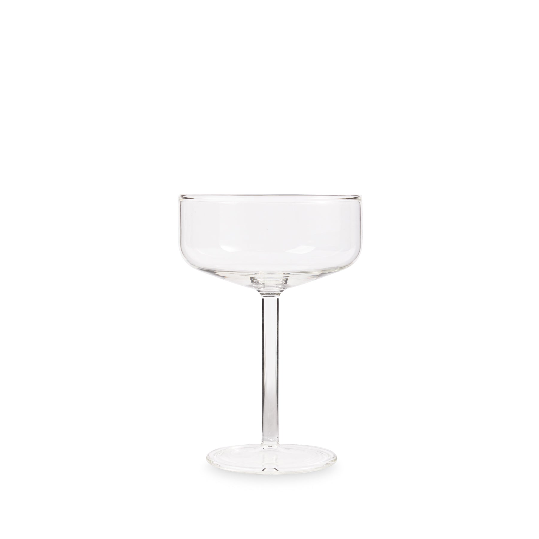 Luisa Coppa Clear Glass Set of 2 - Elegant Drinking Glasses for Wine, Cocktails & Beverages - Perfect for Parties, Weddings & Home Entertaining