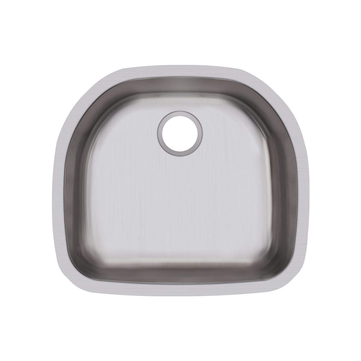 Dayton DXUH2118 Single Bowl Undermount Stainless Steel Kitchen Sink - 16 Gauge 304 Stainless Steel, Commercial-Grade for Restaurants & Home Kitchens