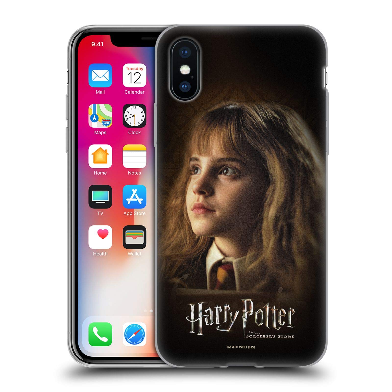 Official Harry Potter Hermione Granger Sorcerer's Stone II Soft Gel Phone Case - Compatible with Apple iPhone X/Xs - Perfect for Fans, School, Work & Everyday Use