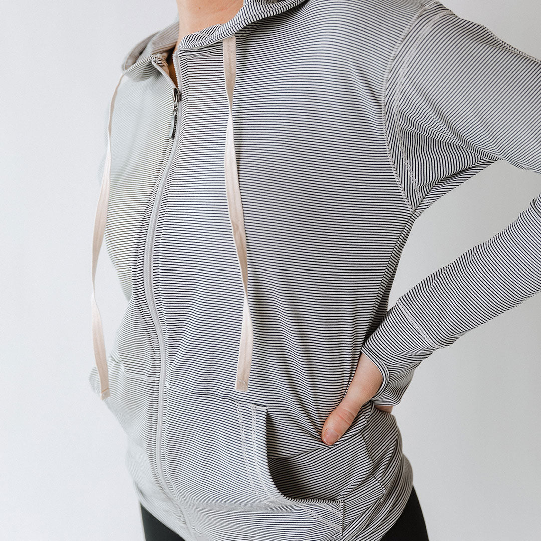 Albion Women's Lightweight Zip Up Hoodie - Soft Fleece Lined Pullover for Casual Wear, Gym & Outdoor Activities
