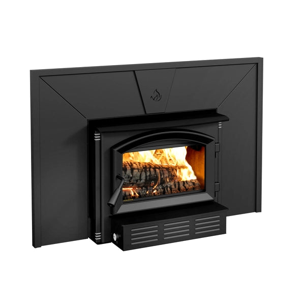 Enerzone Solution 1.7 I Wood Insert Bundle - High Efficiency Fireplace Insert for Home Heating | Perfect for Living Rooms, Cabins & Winter Warmth
